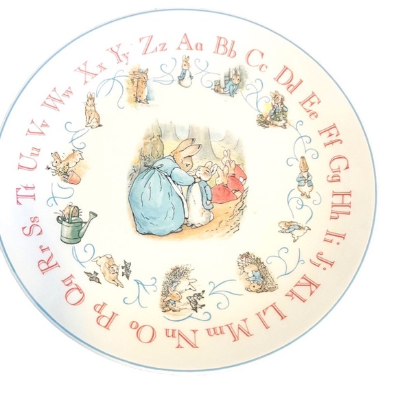 Hand Crafted Peter Rabbit Wedgewood Broken China Ring W/ Silver Spoon Bowl Band - Picture 14 of 15